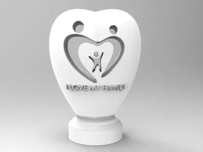 I love my family nice gift for your family 3D print model