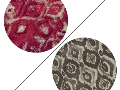 Round Rug Set 272 3D model