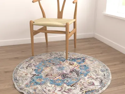 Round Rug Set  67 3D model