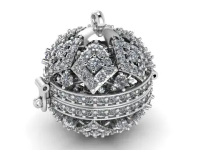 Celestial wedding pendant 3D print model