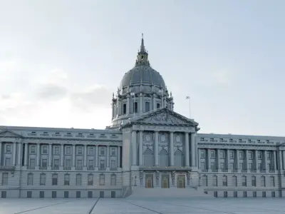 San Francisco City Hall  UltraRealistic 3D Model  Low-poly 3D model