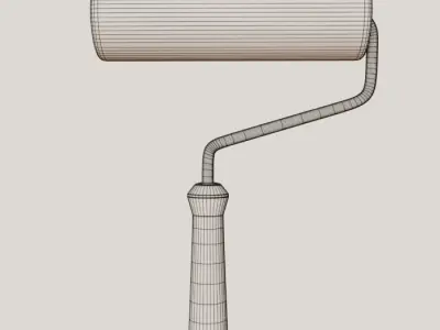 Paint Roller 3d model Free low-poly 3D model
