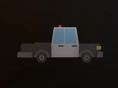 Police car  Low-poly 3D model