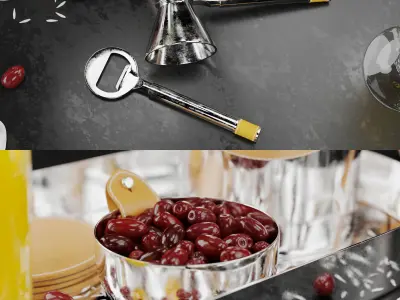 Bar decor collection 3D model