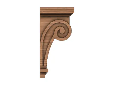 Simple scroll Corbel 3D print model