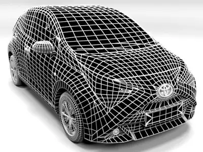 TOYOTA AYGO 5 DOOR Low-poly 3D model