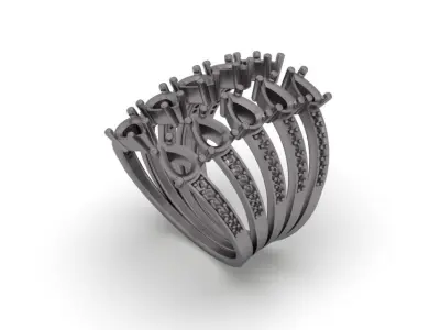 Set  Loops - Jewelry 3D - 9 Models 3D Model Pack