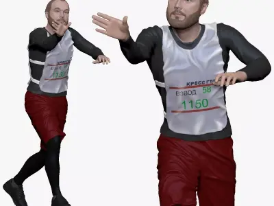 001180 bearded runner 3d print ready 3D print model