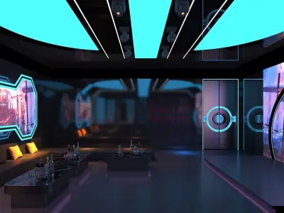 Luxury Modern Bar - Night  Club - KTV room 3D model 3D model