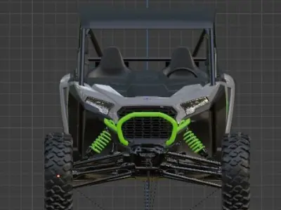 2025 RZR XP 1000 Ultimate Storm Gray Low-poly 3D model