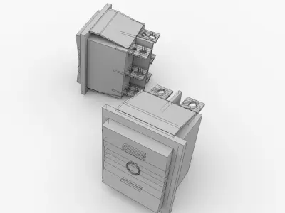 DPDT Rocker Switch 3D model