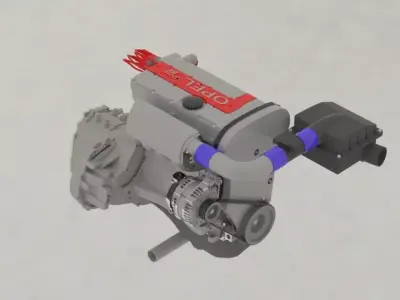 C20XE Inline 4 Engine NA 3D print model