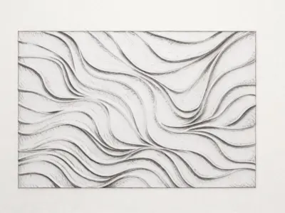 3D Wall Panel mural decor set relief stl 02 3D model
