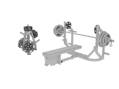 gym for the traning  Low-poly 3D model