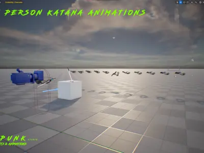First Person Sci-Fi Katana Animations 3D model