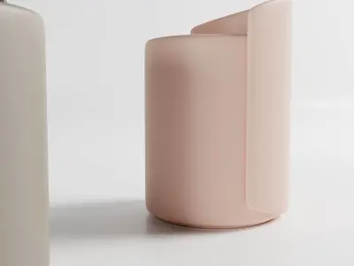 Upholstered Stool 3D model