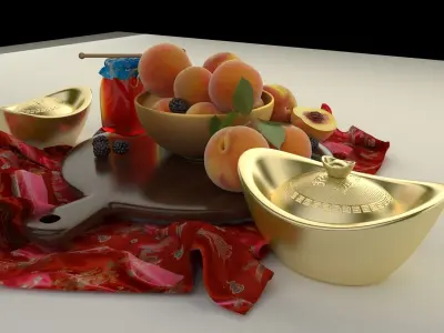 Chinese Gold Ingot  3D model