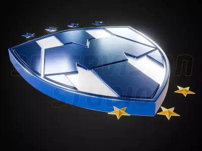 Club De Futbol Monterrey logo - Cinematic - 3D print 3D model