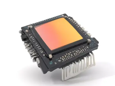 Sleek Microchip model pack Low-poly 3D model