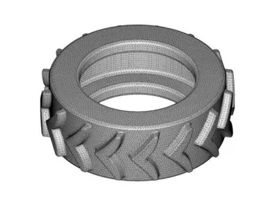 Kids Tractor Tyre 3D print model