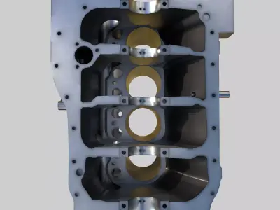 Cylinder Block Low-poly 3D model