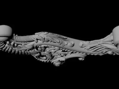 stair entry post 3D model