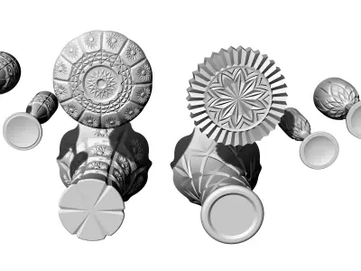 decore glass set  3D print model