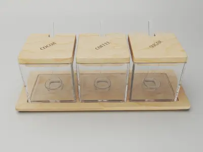 BREAKFAST PLASTIC BOX SET 3D model