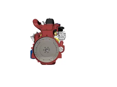 engine dizel 4 cylinder 2400 rpm 3D model