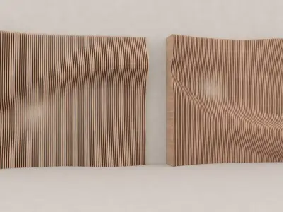 Parametric wall design 3ds wood glass Free 3D model