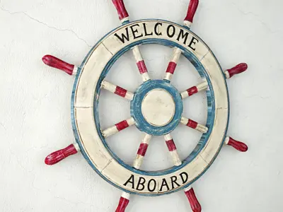 Wood Wheel Wall Decor 3D model