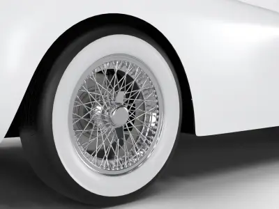 Jaguar XK140 1954 HQ interior 3D model