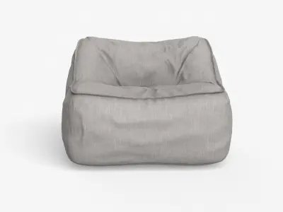 Modern Lounger Chair twill Low-poly 3D model