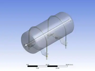 Air brake tank 3d solid works CAD model 3D model