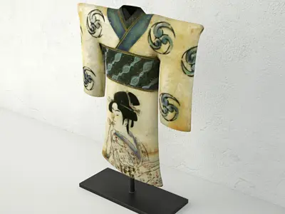 Painted Shell Kimono 3D model