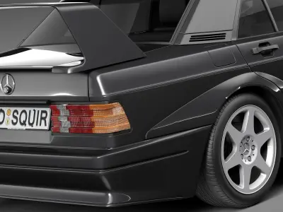Mercedes-Benz 190E W201 Evolution II 1990 3D model