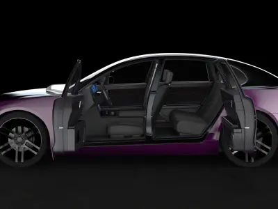 Generic Electric Sedan Bestia purple 3D model