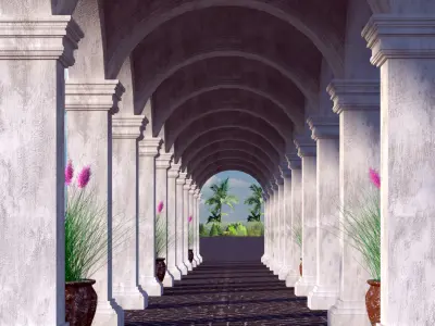 Classic Arch Low-poly 3D model