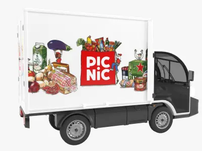 Picnic delivery car 3D model