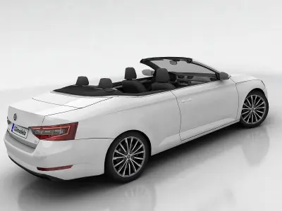 Skoda Superb CC Low-poly 3D model