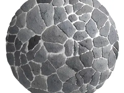 Ston Wall Material 4- By 3 color Pbr By Sbsar 4k 3D model