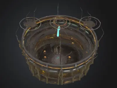 Post Apocalyptic Stadium 3d model Low-poly 3D model