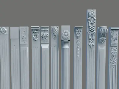 Roman Columns Low-poly 3D model