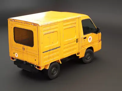 Kei Truck Panel Van Low-poly 3D model