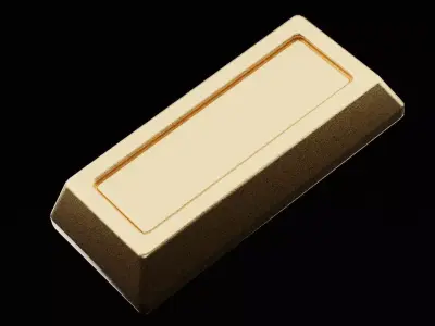 Golden Bar Low-poly 3D model