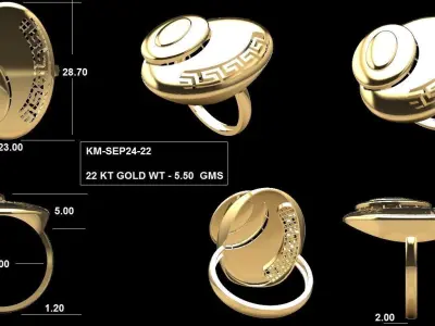 44 Turkey Style Lightweight Ring Designs 3D print model
