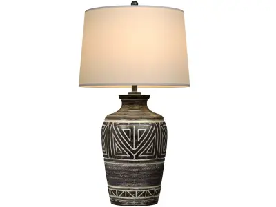 Rustic Southwest Country Nightstand bedside Provence Table Lamp 3D model