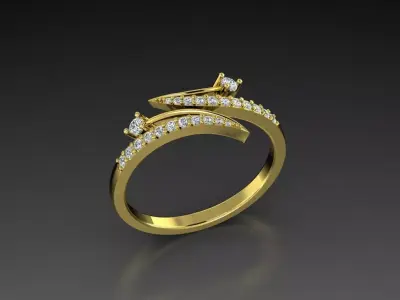Diamond Jewelry Ring  3D print model