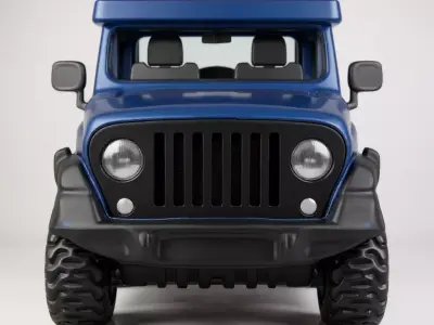 blue jeep wrangler 3D print model