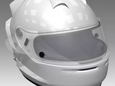 Race Car Helmet 3D model
